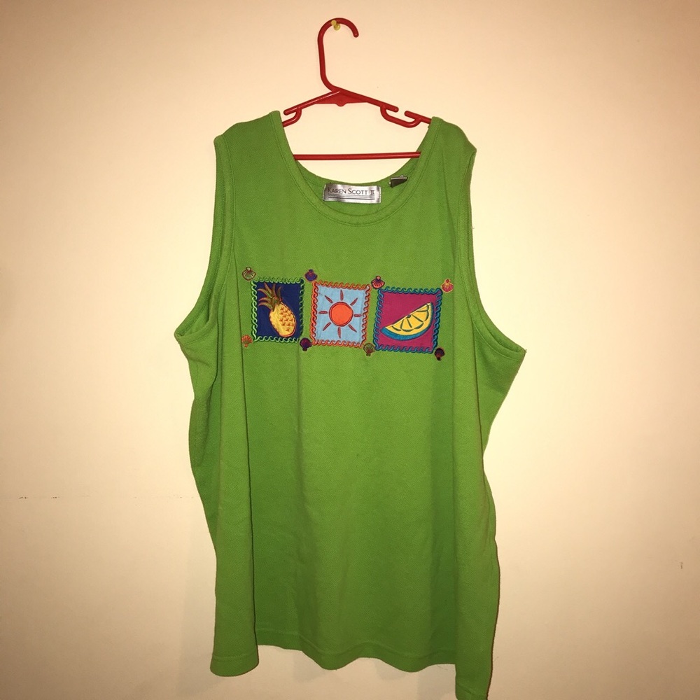 lime green fruit tank top